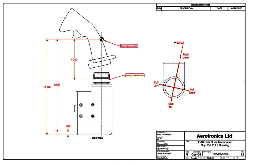 F-16 Side Stick Transducer CAD